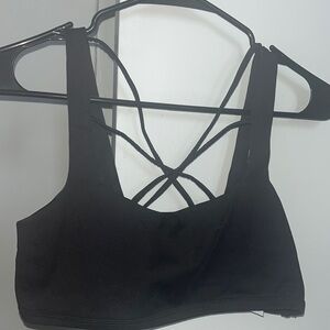 Women’s Black Strappy Sports Bra - Size Medium
